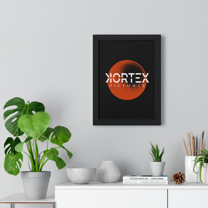 Kortex Pictures Logo (Orange)- Vertical Framed Poster