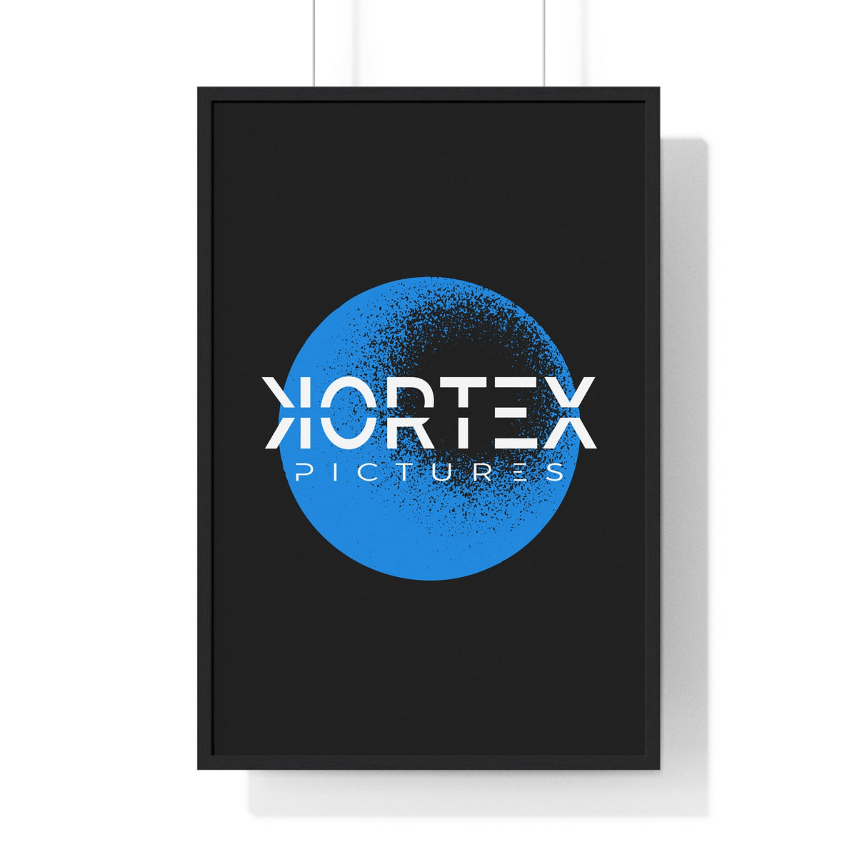 Kortex Pictures Logo (Blue)- Vertical Framed Poster