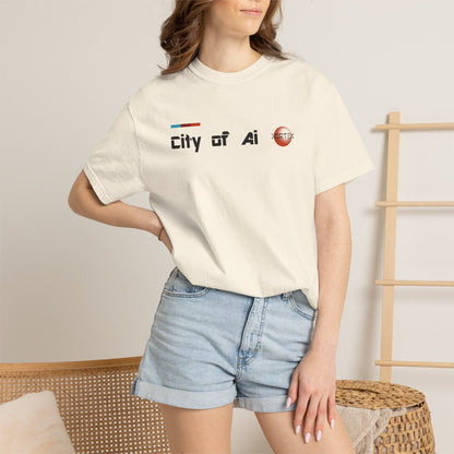 "City of Ai' - Unisex Garment-Dyed T-shirt