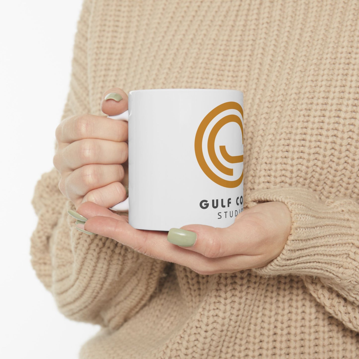 Gulf Coast Studios Logo Mug — Ceramic Coffee Cup (11oz & 15oz)