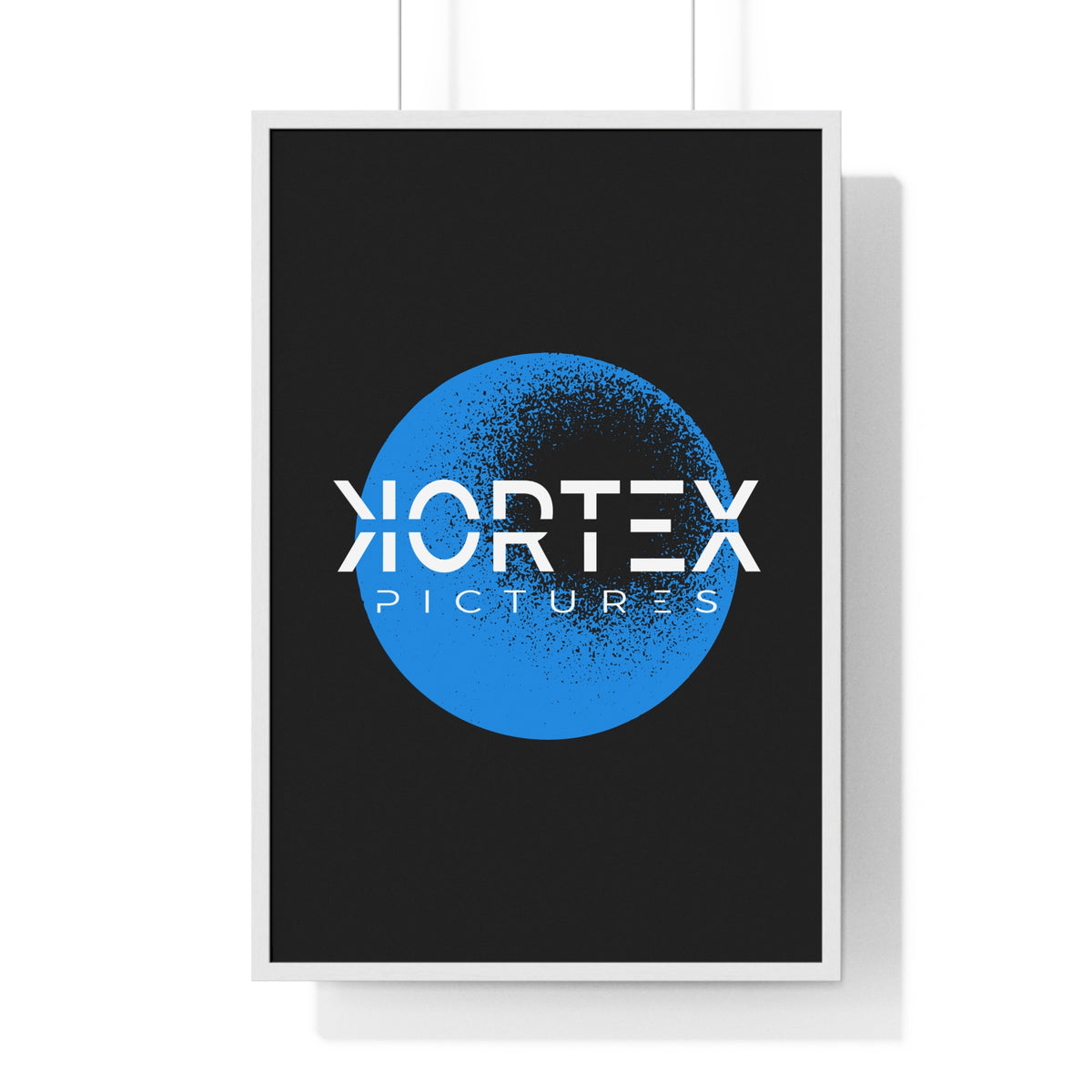 Kortex Pictures Logo (Blue)- Vertical Framed Poster