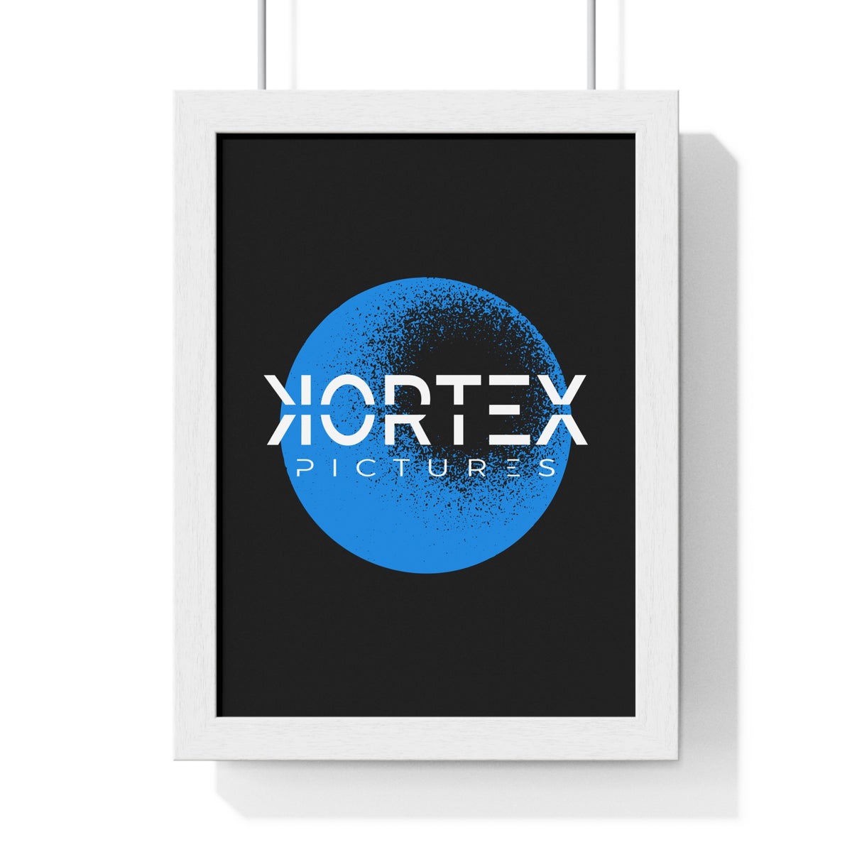 Kortex Pictures Logo (Blue)- Vertical Framed Poster