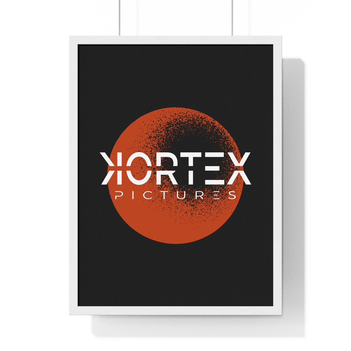 Kortex Pictures Logo (Orange)- Vertical Framed Poster