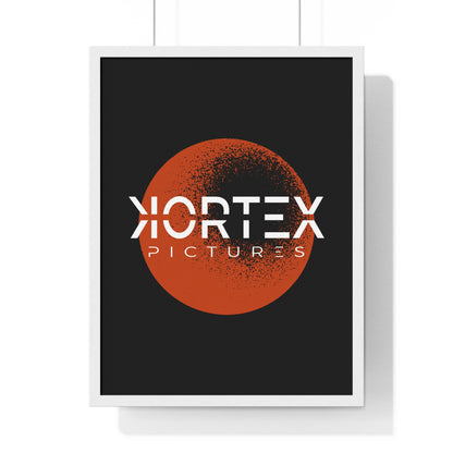 Kortex Pictures Logo (Orange)- Vertical Framed Poster