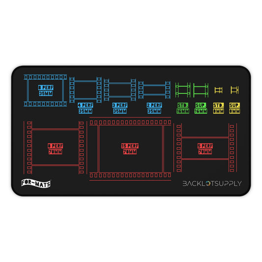 FOR-MATS Series: "Motion Picture Film Formats" - Desk / Camera Cart Mat