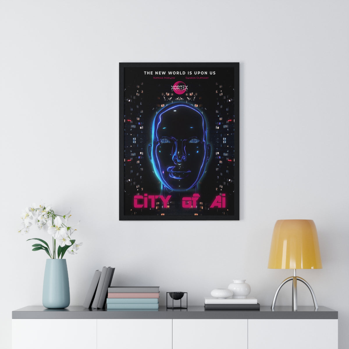 City of Ai - Vertical Framed Poster