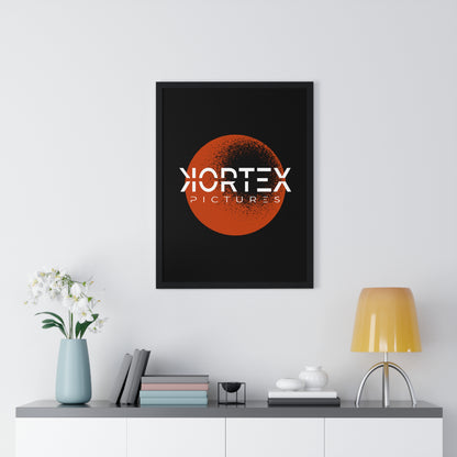 Kortex Pictures Logo (Orange)- Vertical Framed Poster