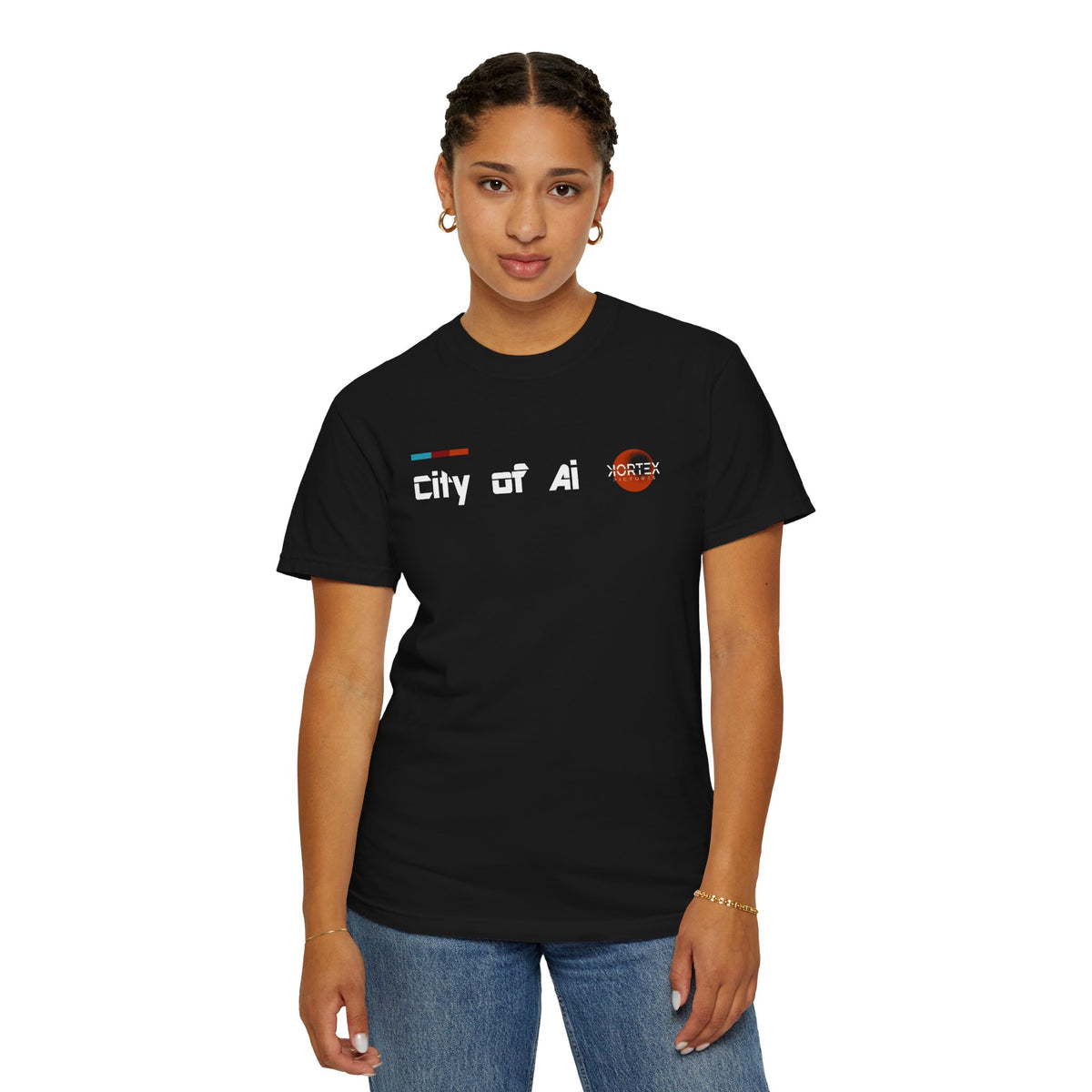 "City of Ai' - Unisex Garment-Dyed T-shirt