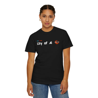 "City of Ai' - Unisex Garment-Dyed T-shirt