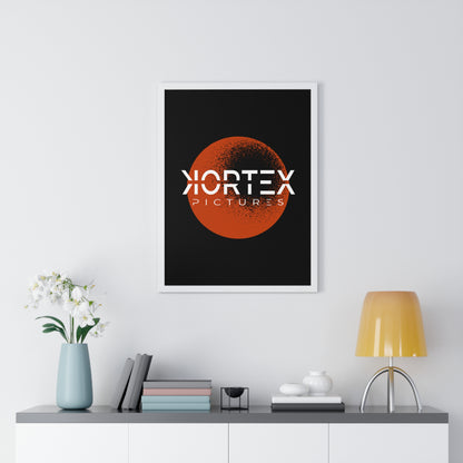 Kortex Pictures Logo (Orange)- Vertical Framed Poster