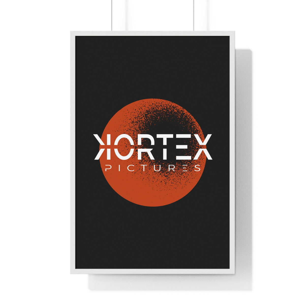 Kortex Pictures Logo (Orange)- Vertical Framed Poster