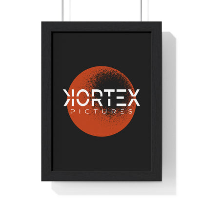 Kortex Pictures Logo (Orange)- Vertical Framed Poster