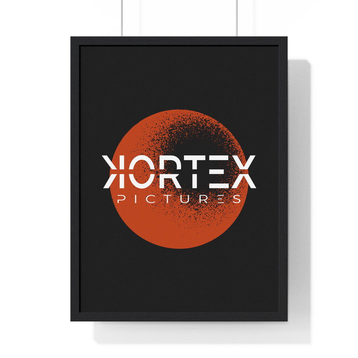 Kortex Pictures Logo (Orange)- Vertical Framed Poster