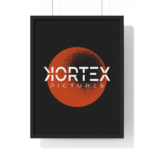 Kortex Pictures Logo (Orange)- Vertical Framed Poster