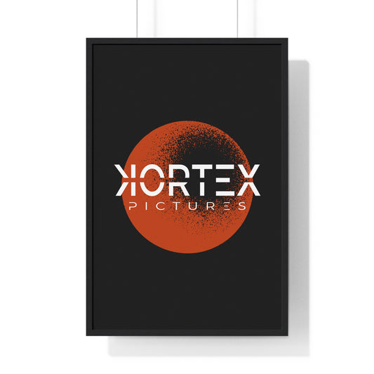 Kortex Pictures Logo (Orange)- Vertical Framed Poster