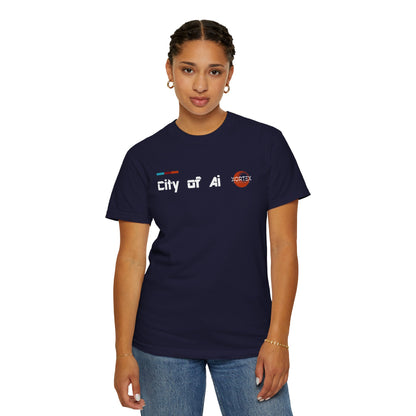 "City of Ai' - Unisex Garment-Dyed T-shirt