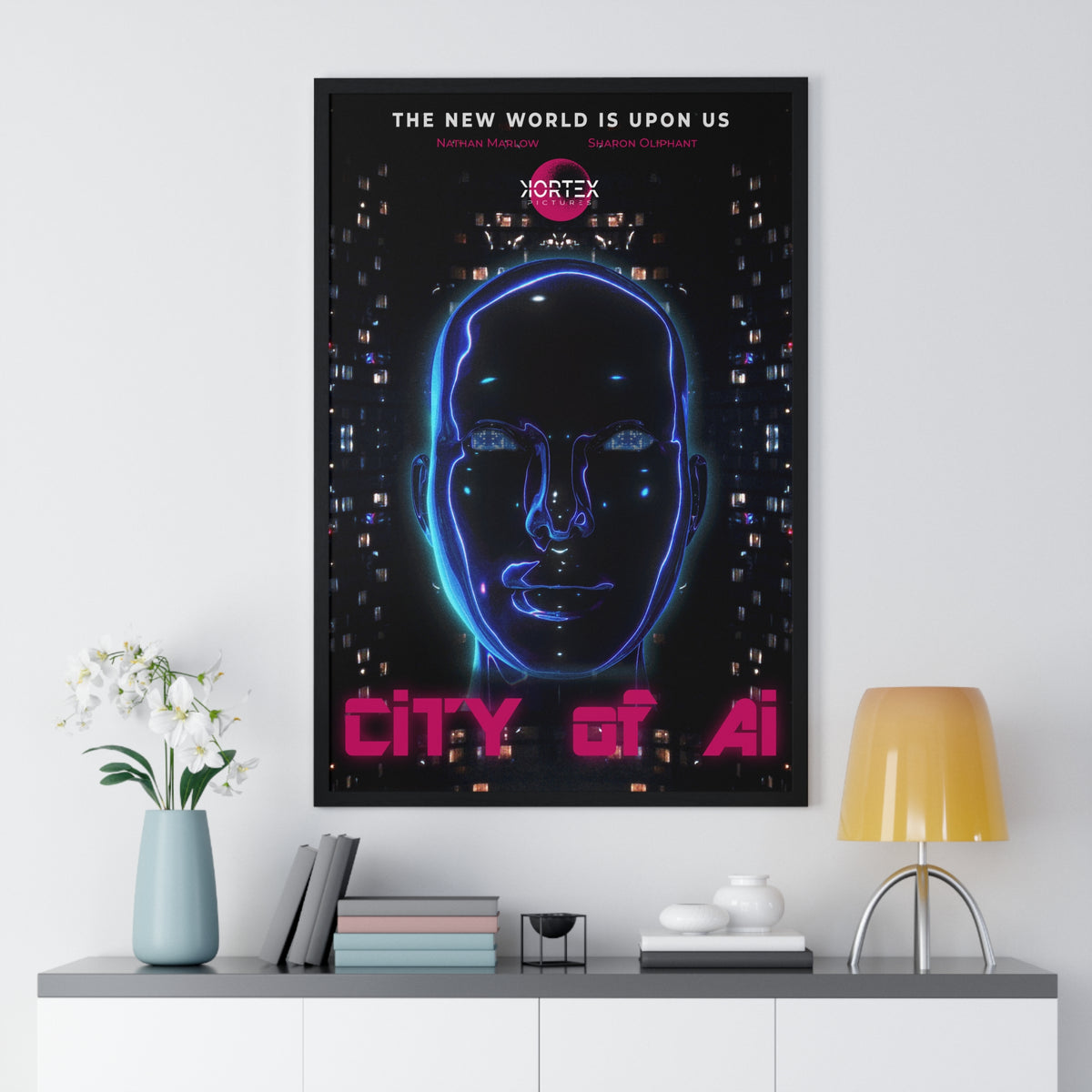City of Ai - Vertical Framed Poster