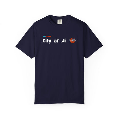 "City of Ai' - Unisex Garment-Dyed T-shirt