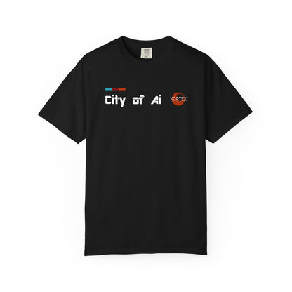 "City of Ai' - Unisex Garment-Dyed T-shirt