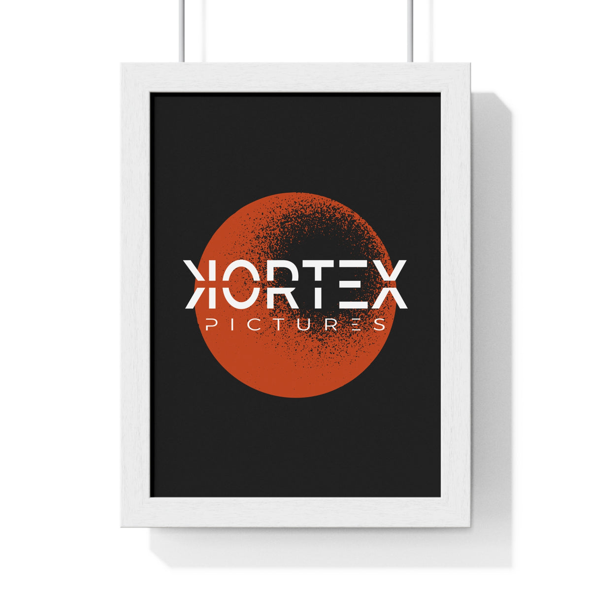 Kortex Pictures Logo (Orange)- Vertical Framed Poster