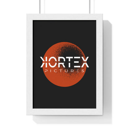 Kortex Pictures Logo (Orange)- Vertical Framed Poster