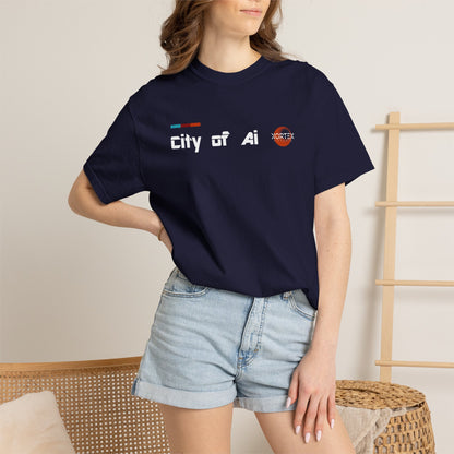 "City of Ai' - Unisex Garment-Dyed T-shirt