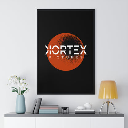 Kortex Pictures Logo (Orange)- Vertical Framed Poster